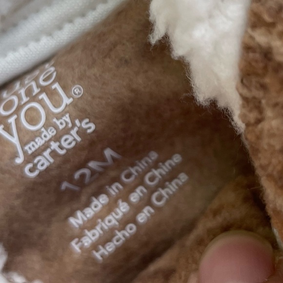 Cozy Brown and White Kids One Piece - Picture 3 of 3